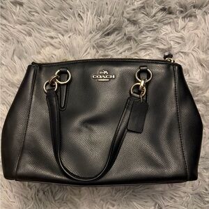 Coach Black Leather Shoulder Bag